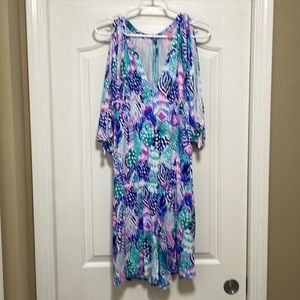 XL Lilly Pulitzer, 3/4 open sleeve romper